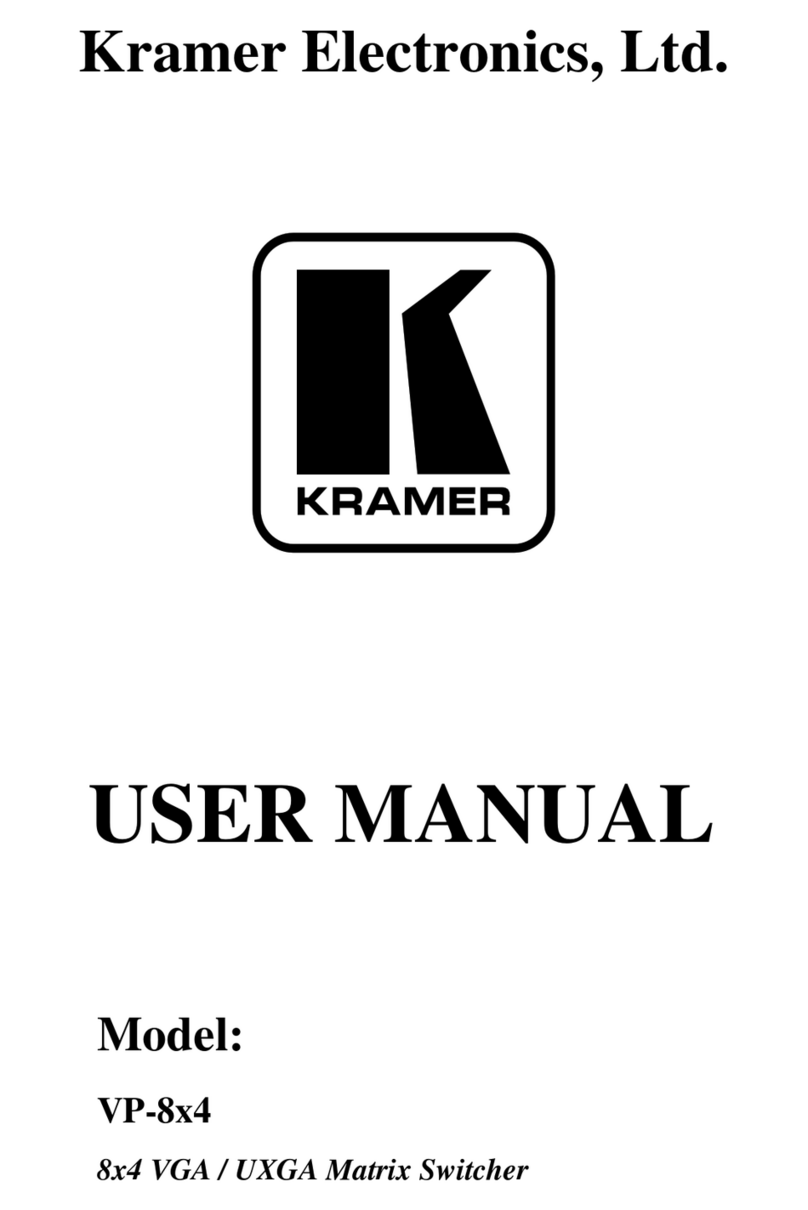 Kramer VP-8x4 User manual Kramer VP-8x4 User manual