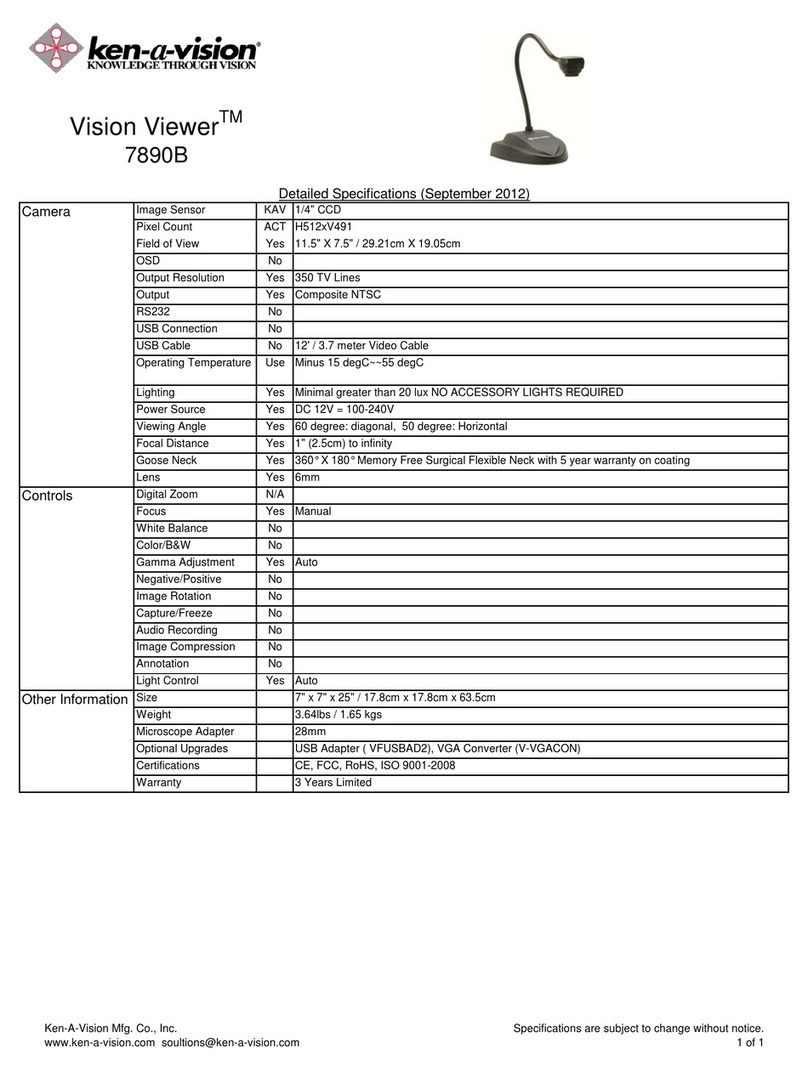 Ken A Vision Vision Viewer 7890B User manual