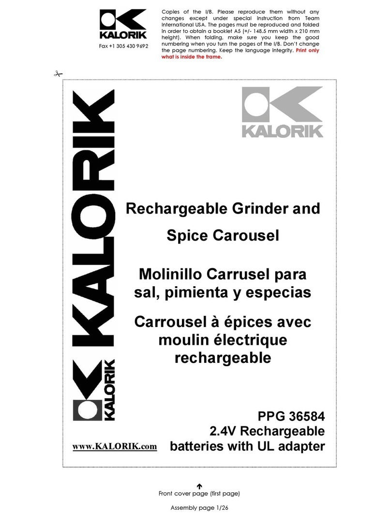Kalorik PPG 36584 operating instructions