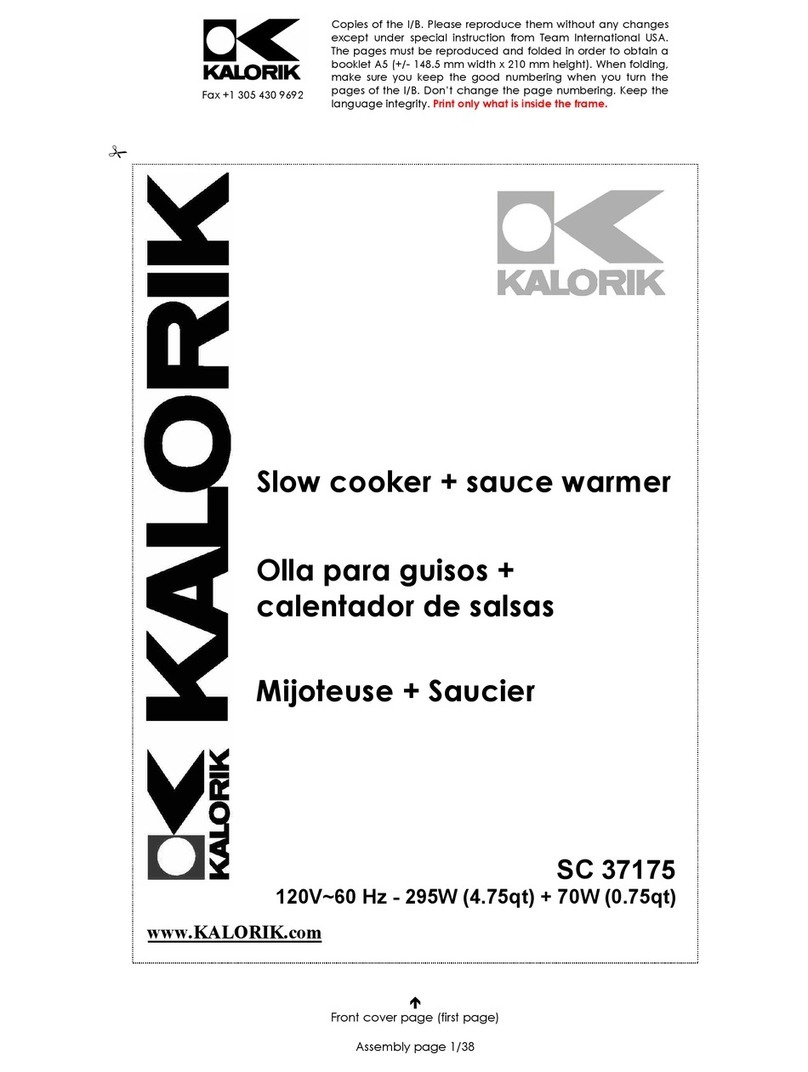 Kalorik SC 37175 operating instructions