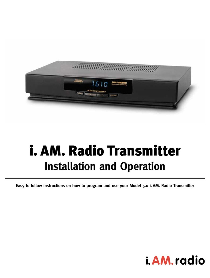 Radio Systems i.AM.Radio Transmitter Installation and operation