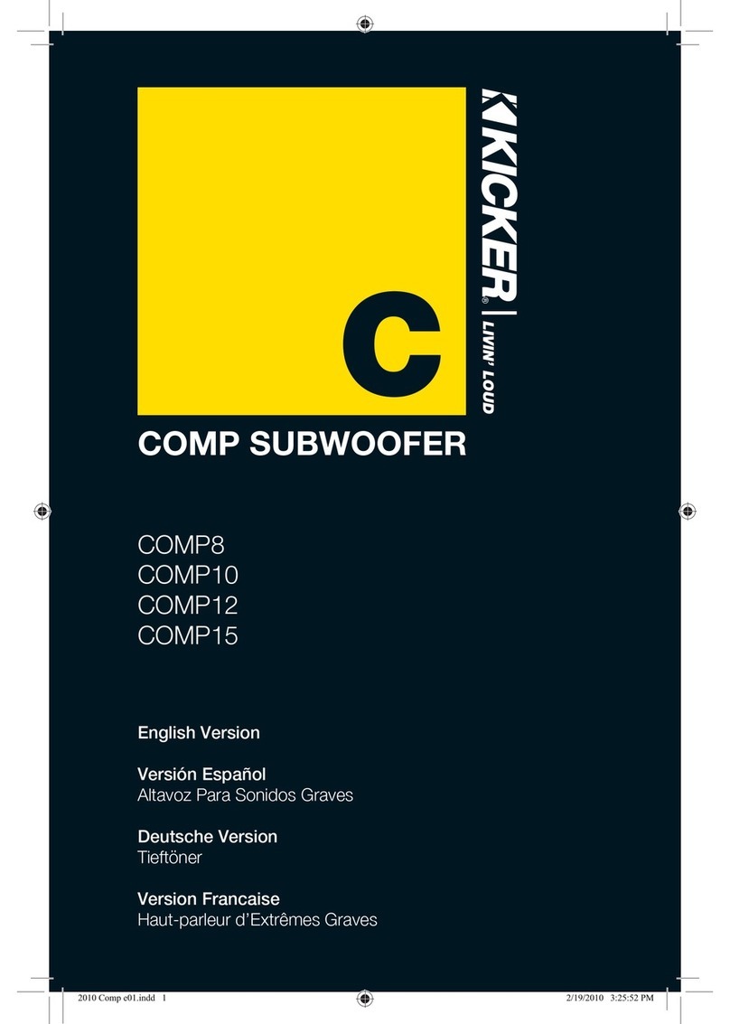 Kicker COMP8 User manual