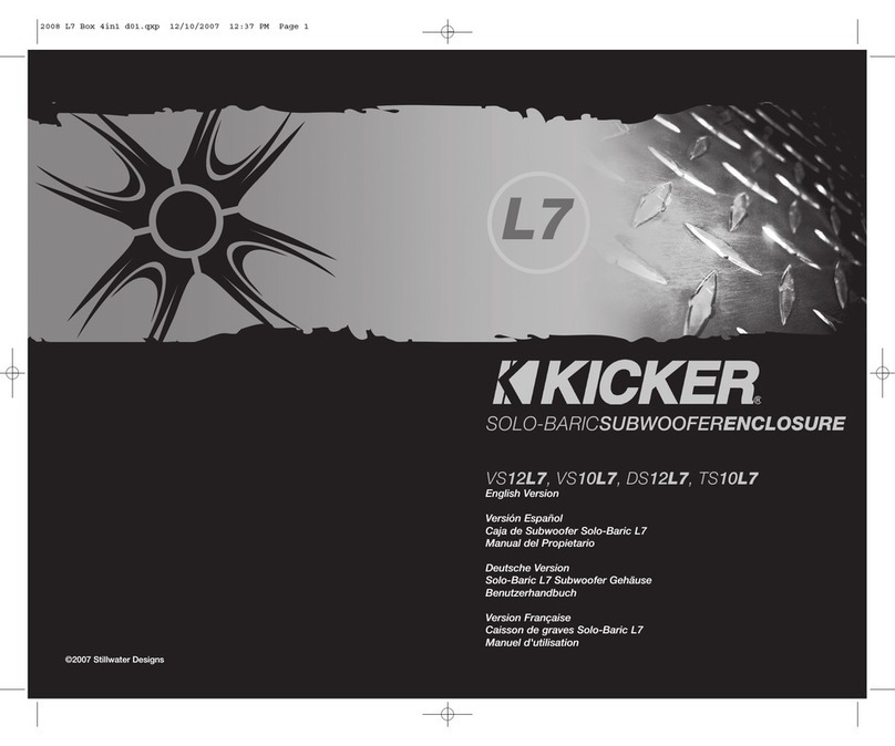 Kicker SOLO-BARIC VS12L7 User manual