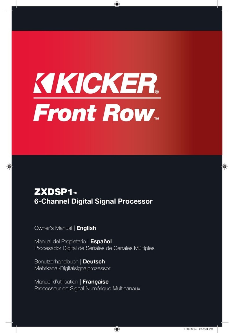 Kicker Front Row ZXDSP1 owner's manual