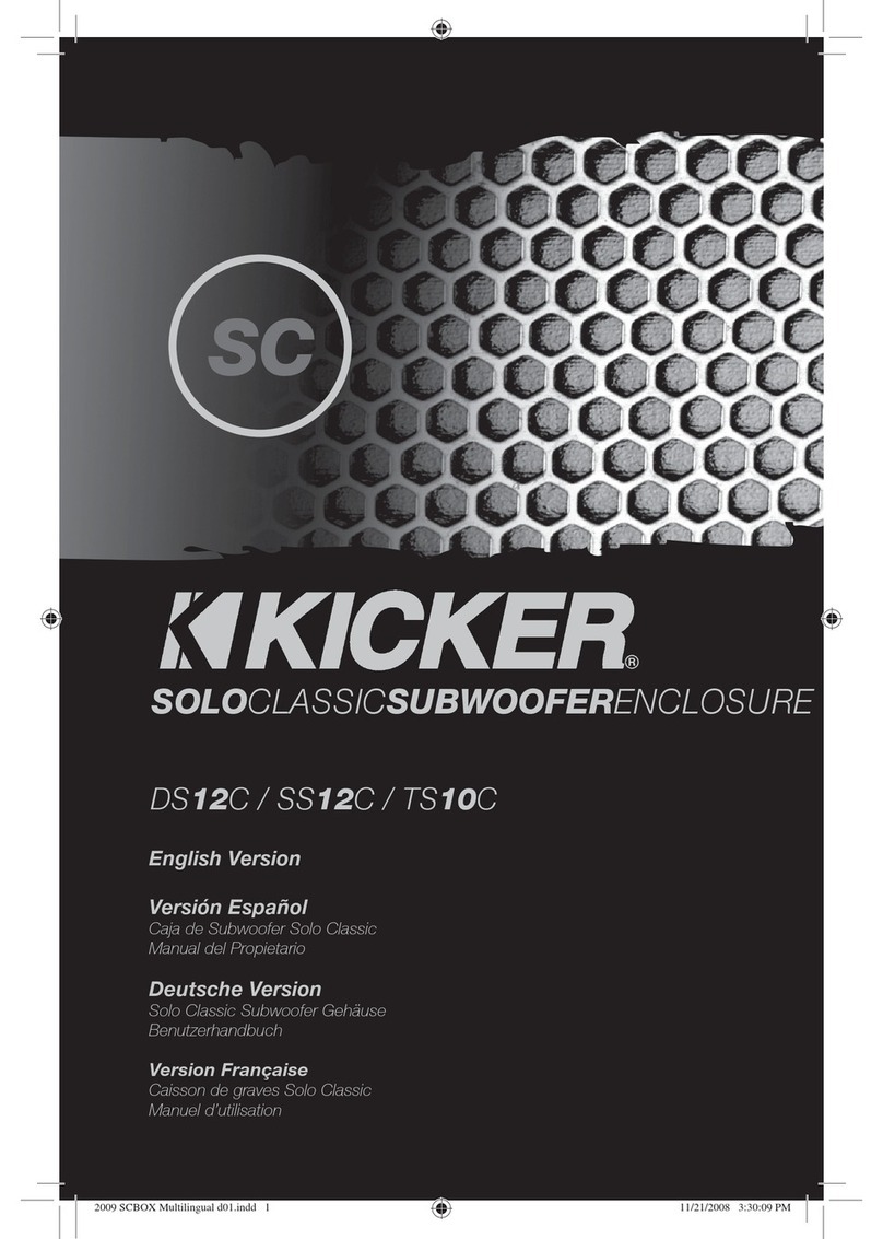 Kicker DS12C User manual