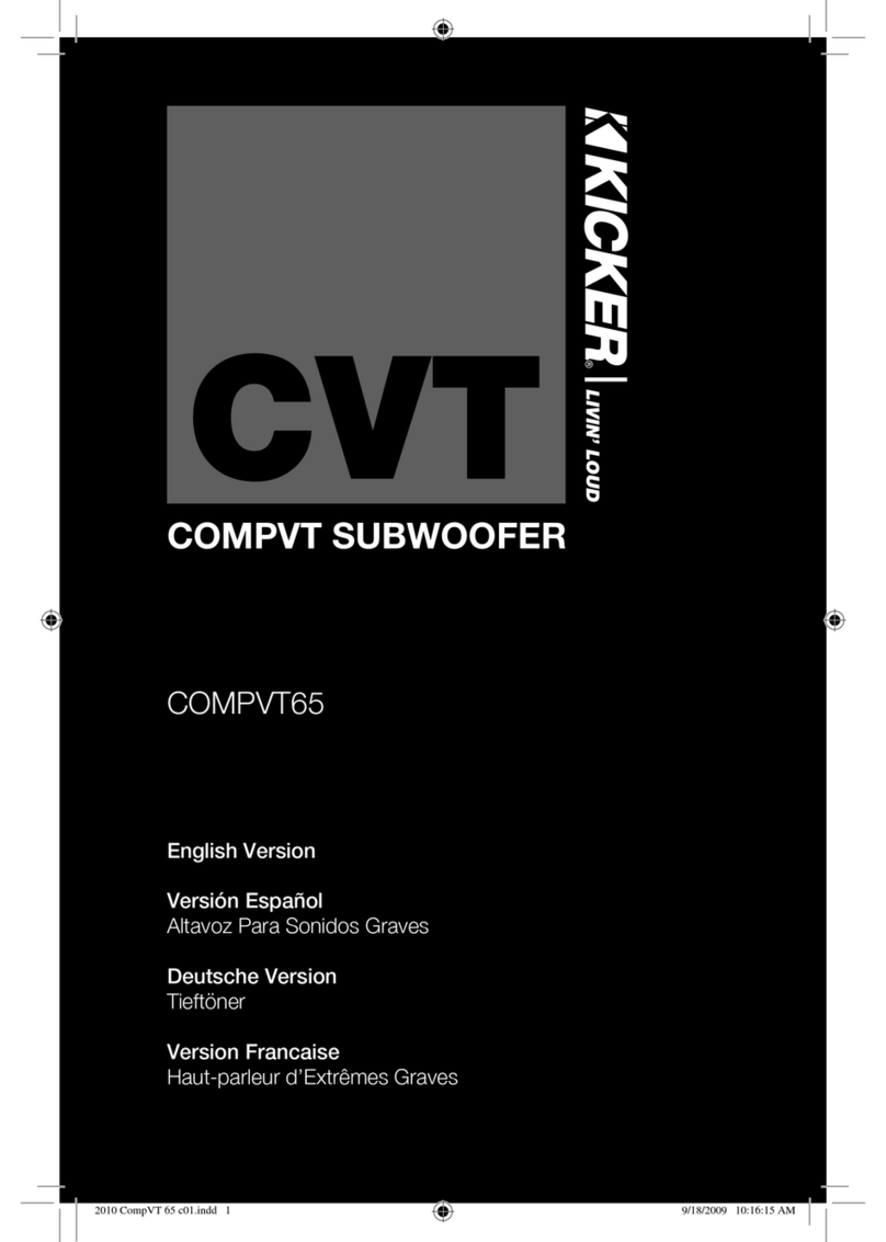 Kicker COMPVT65 User manual