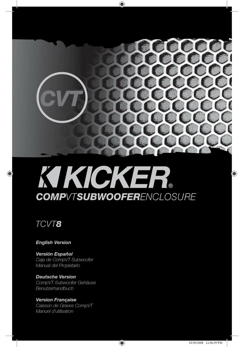 Kicker TCVT8 User manual