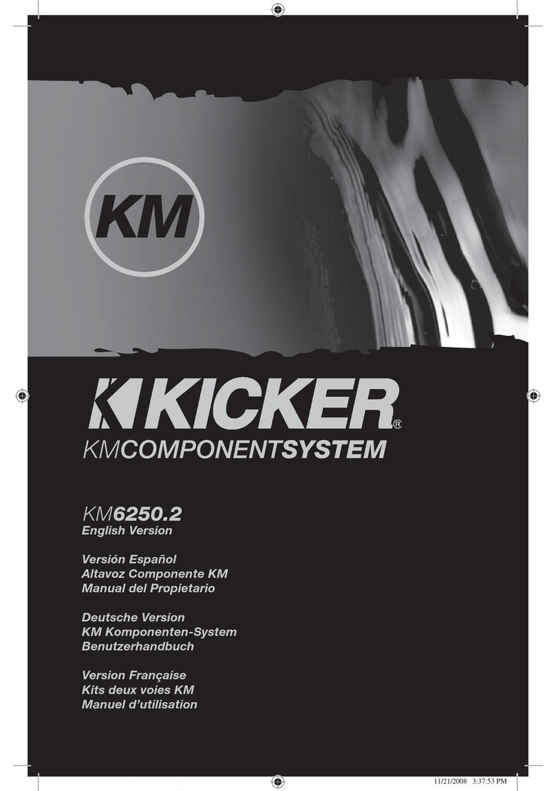 Kicker KM6250.2 User manual