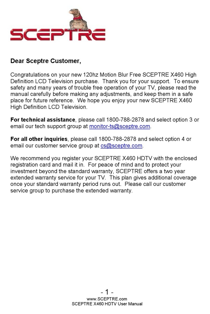 Sceptre X460 User manual
