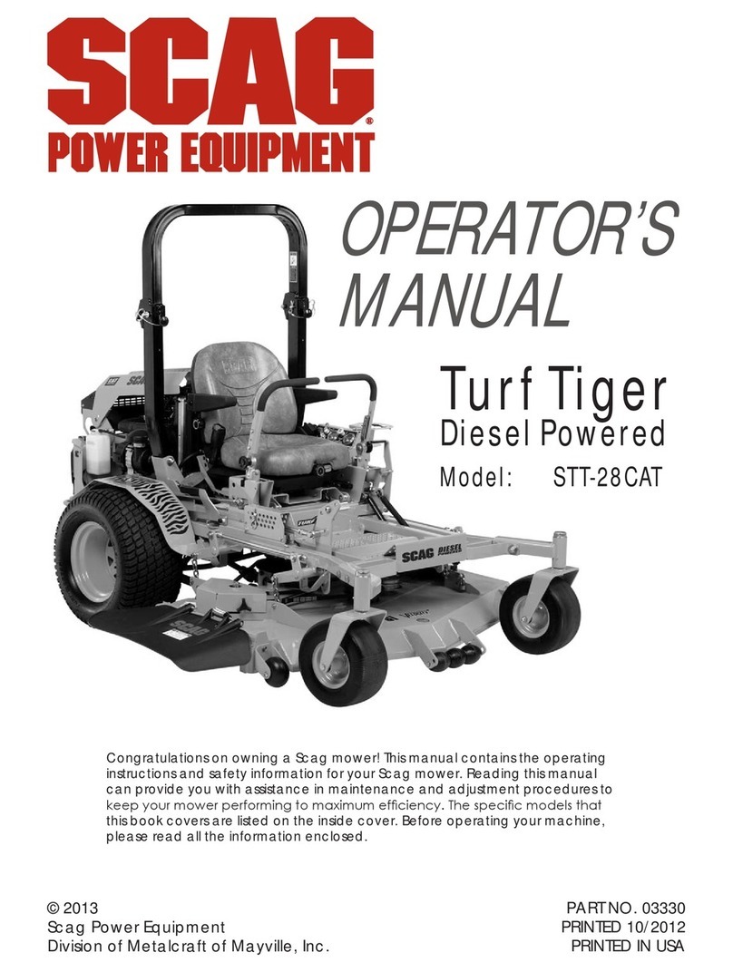 Scag Power Equipment Turf Tiger Diesel Powered STT-28CAT Operator's manual