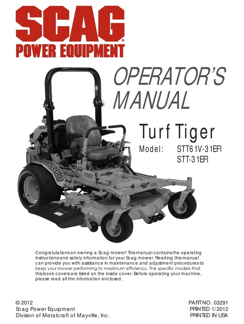 Scag Power Equipment Turf Tiger STT61V-31EFI Operator's manual