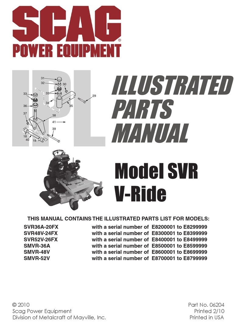 Scag Power Equipment SVR Series Illustrated parts manual