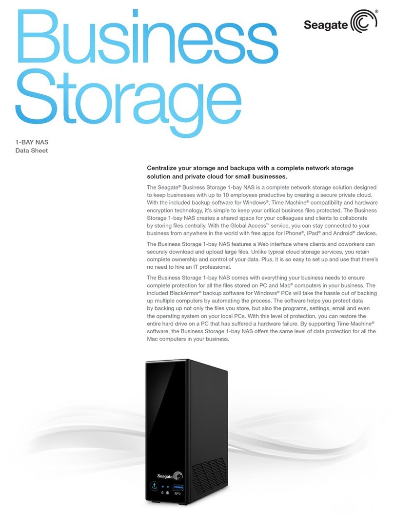 Seagate Business Storage 1-Bay NAS datasheet Seagate Business Storage 1-Bay NAS datasheet
