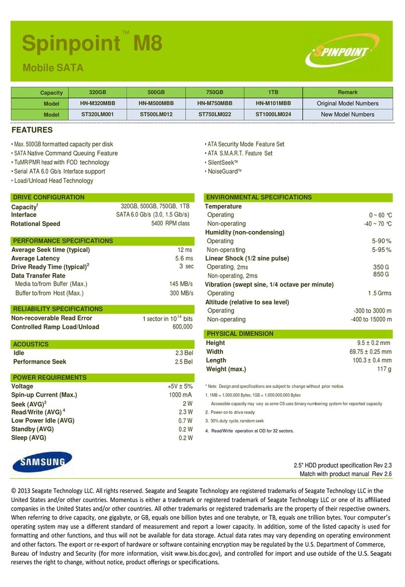 Seagate Spinpoint M8 Installation guide