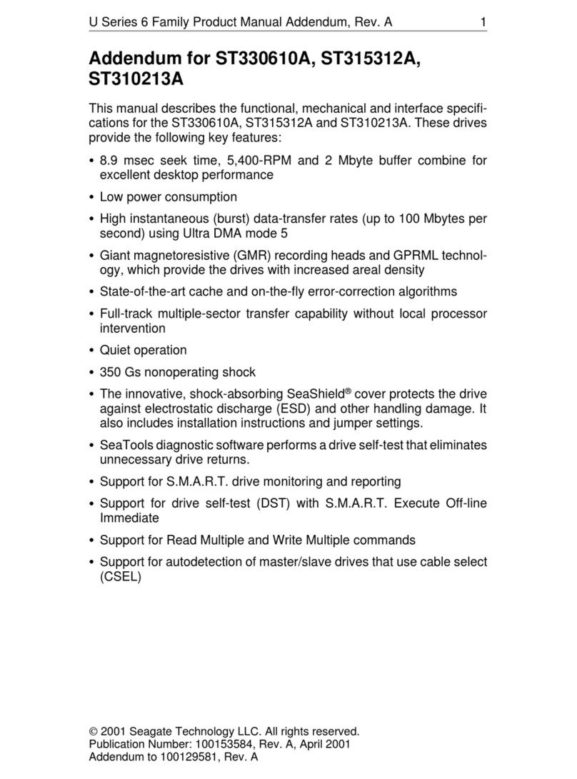 Seagate ST330610A Installation and operating instructions