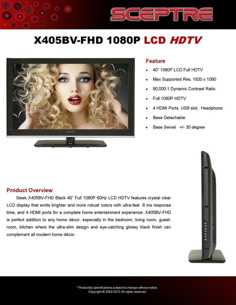 Sceptre X405BV-FHD 1080P Installation guide