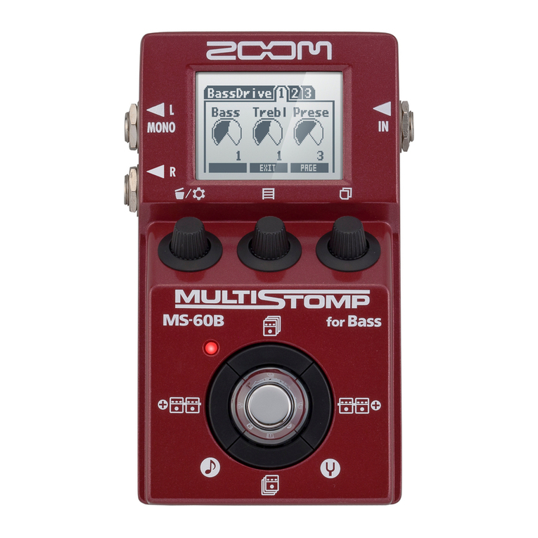 Zoom MULTISTOMP MS-60B Operation manual