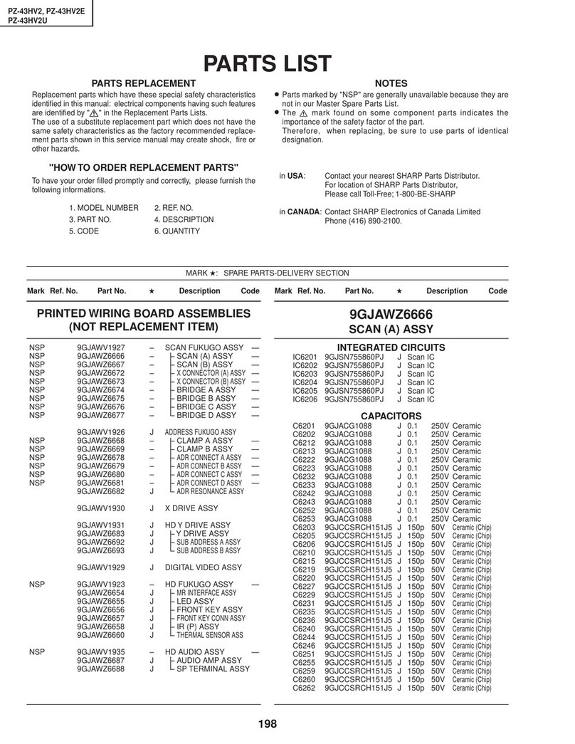 Sharp PZ-43HV2 User manual