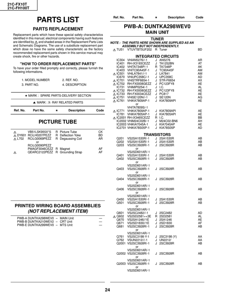 Sharp 21C-FX10T User manual