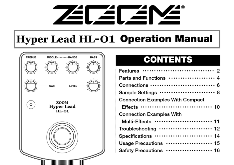 Zoom Hyper Lead HL-01 User manual Zoom Hyper Lead HL-01 User manual