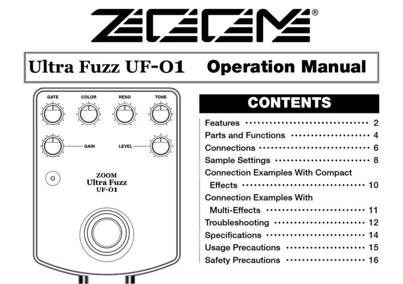 Zoom Ultra Fuzz UF-01 Operation manual
