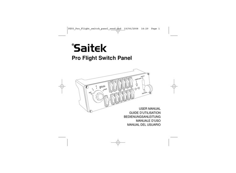 Saitek Pro Flight Switch Panel user manual