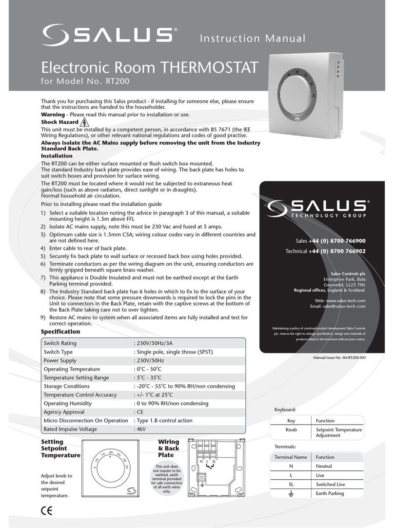 Salus RT200 instruction manual
