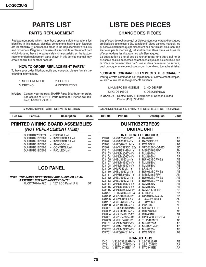 Sharp LC-20C3U-S User manual