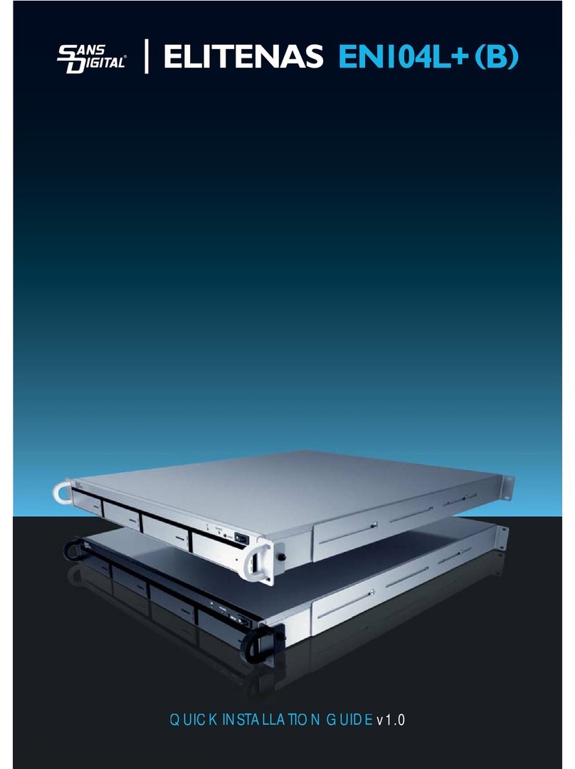 Sans Digital ELITENAS EN104L+(B) Quick installation guide Sans Digital ELITENAS EN104L+(B) Quick installation guide