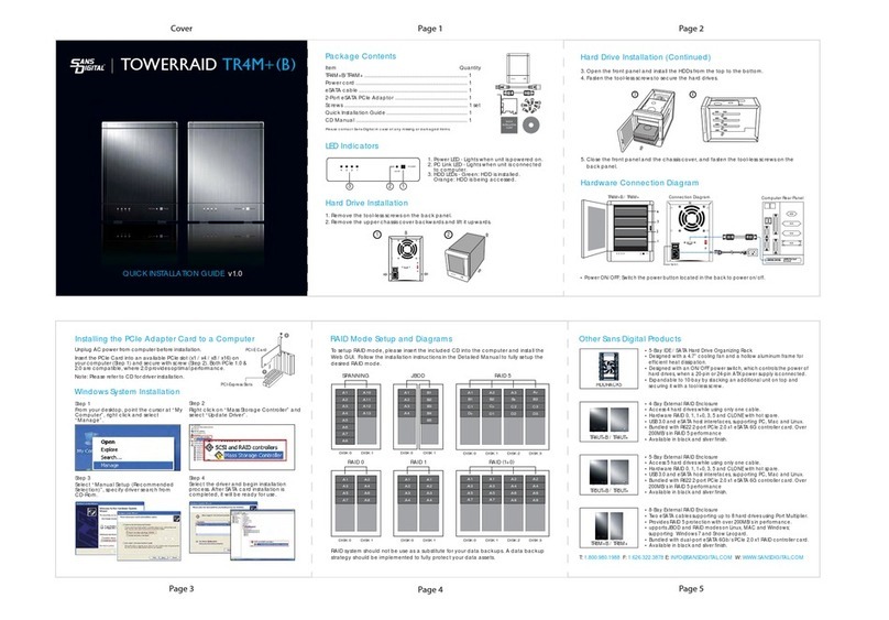 Sans Digital TOWERRAID TR4M+ User manual
