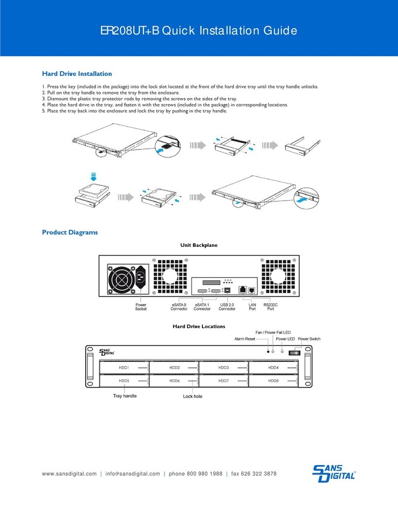 Sans Digital ER208UT+B Quick installation guide