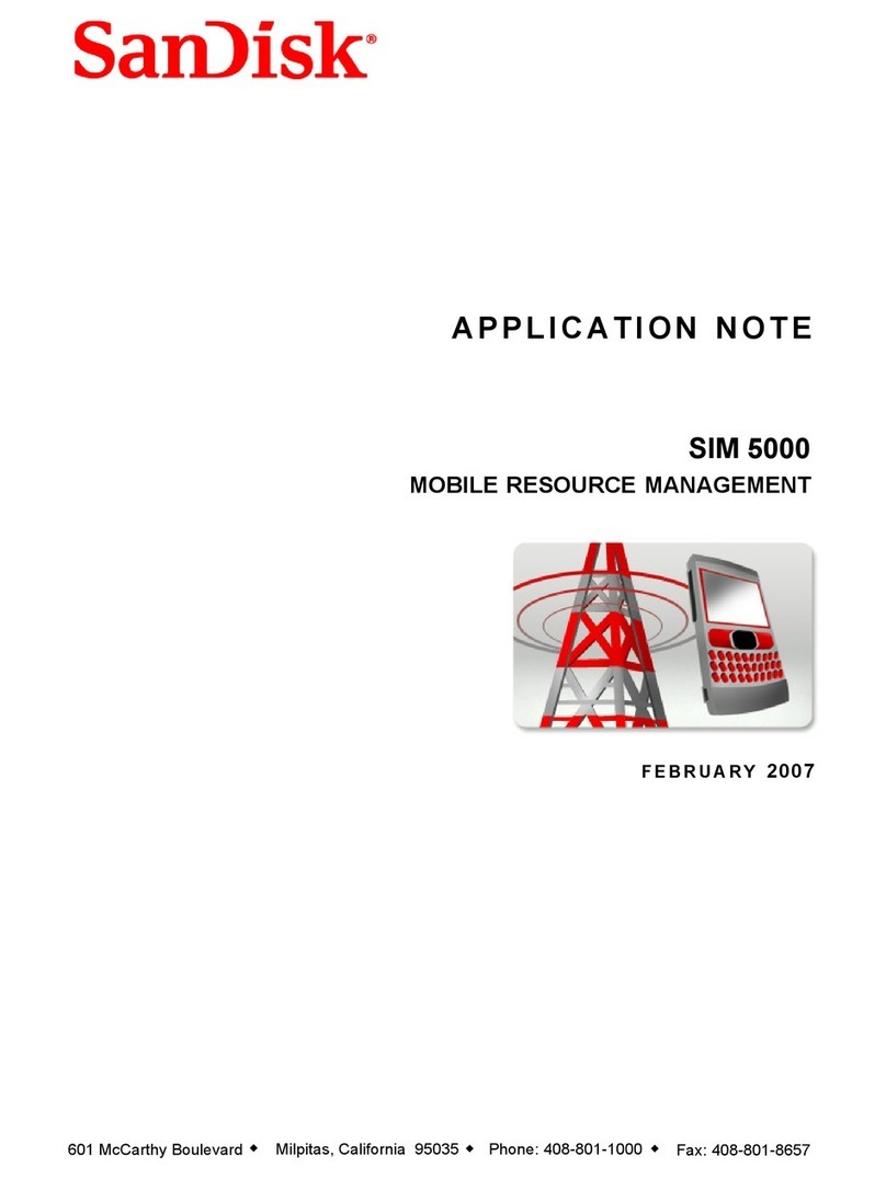 SanDisk SIM 5000 Installation and operating instructions