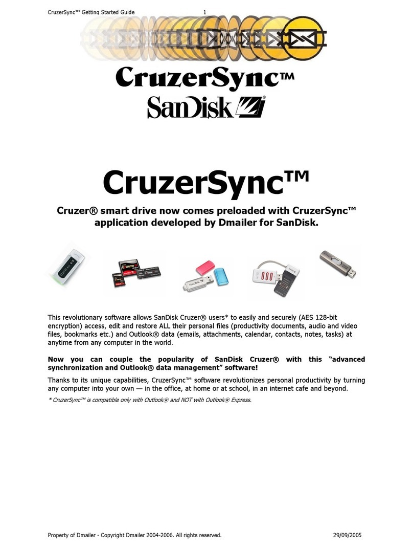 SanDisk CruzerSync User manual