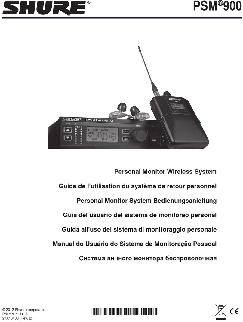 Shure PSM 900 User manual