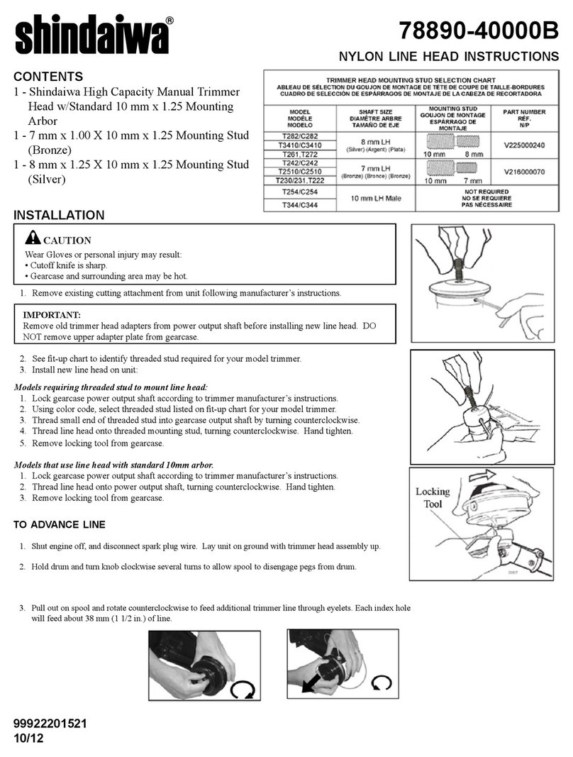 Shindaiwa 78890-40000B Head instructions