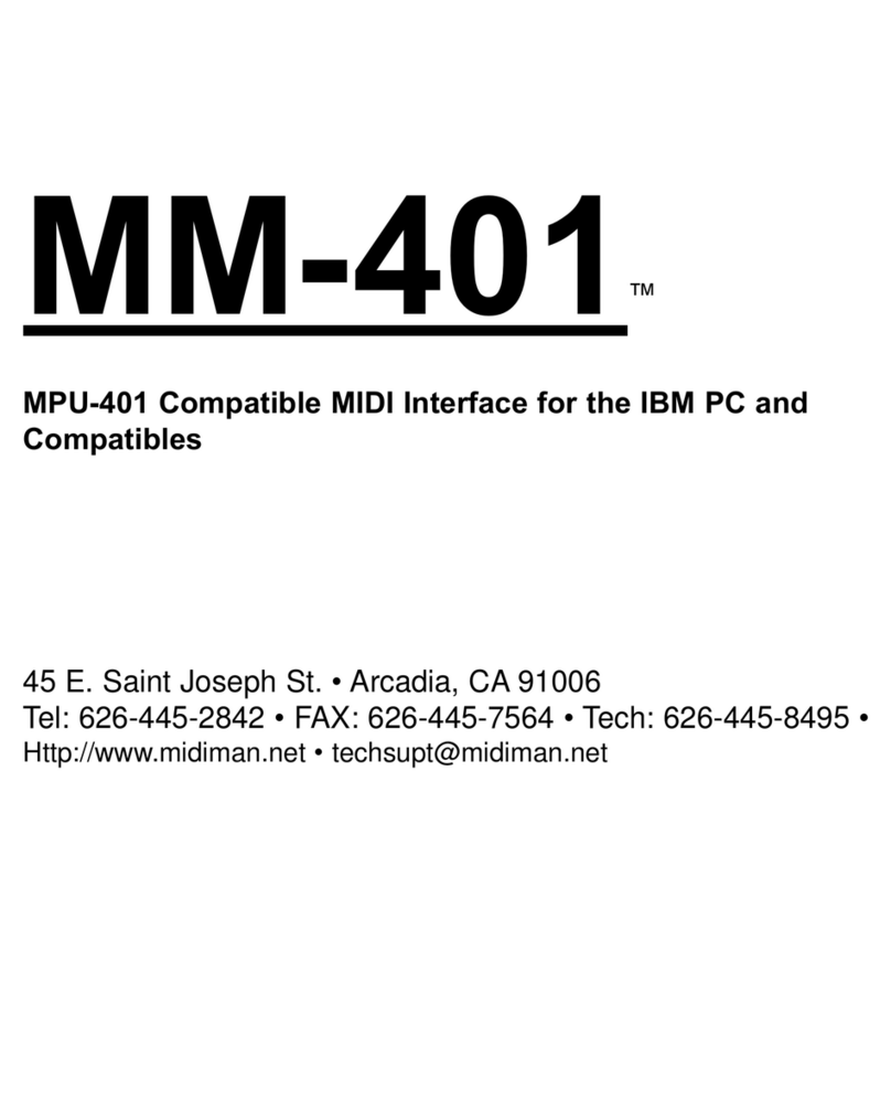 M-Audio MM-401 User manual