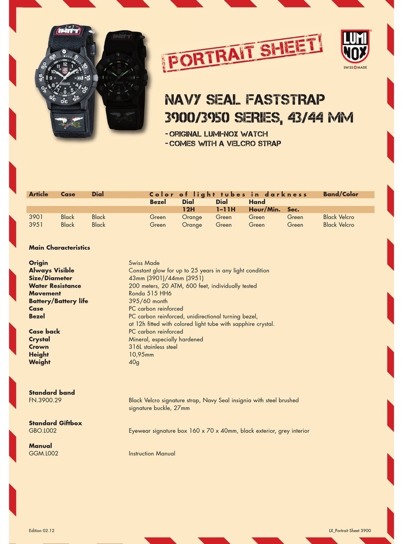 Luminox NAVY SEAL FASTSTRAP 3900 series User manual