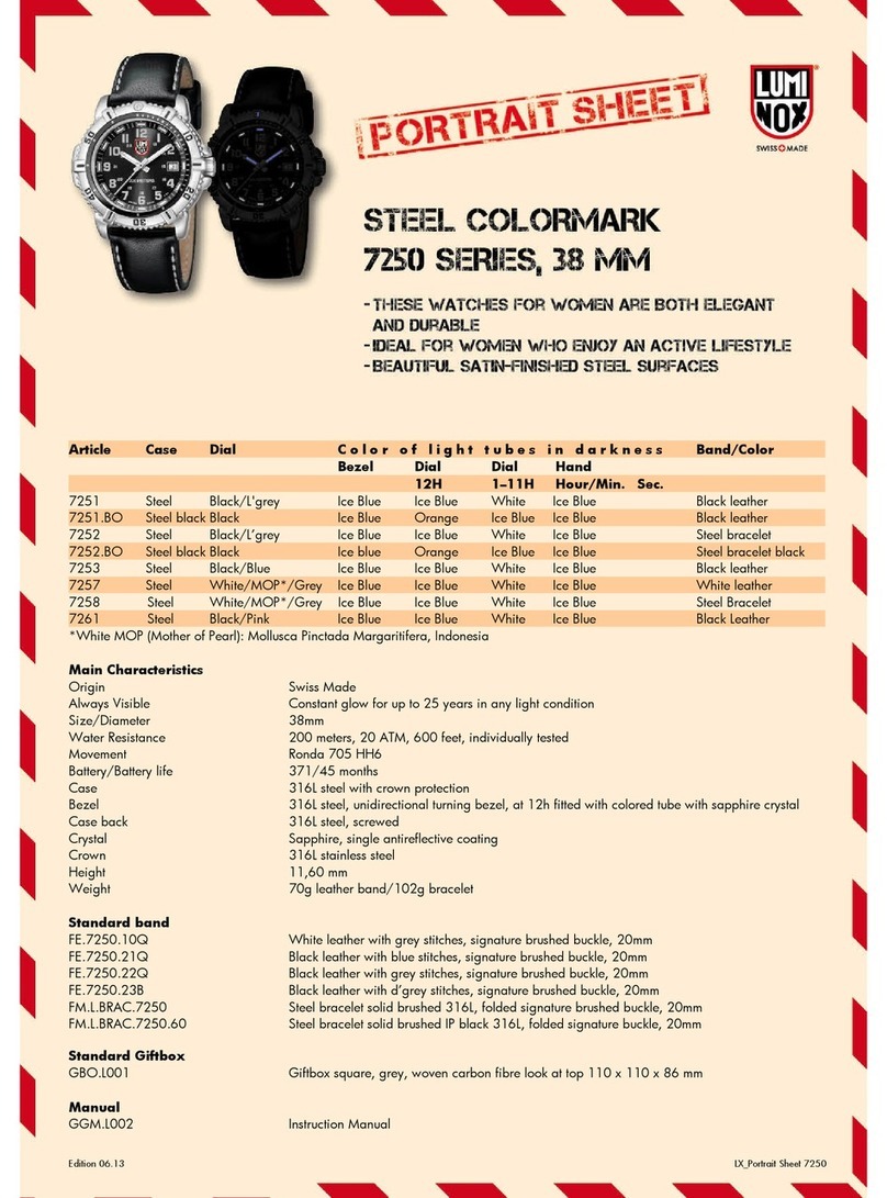 Luminox Steel colormark 7250 series User manual