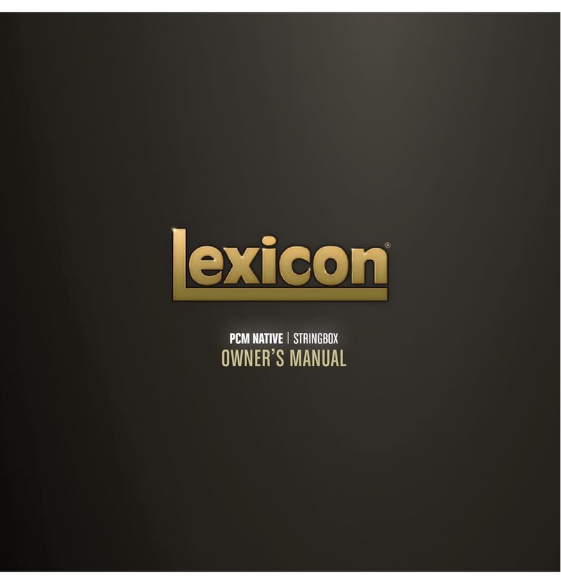 Lexicon PCM NATIVE STRINGBOX User manual