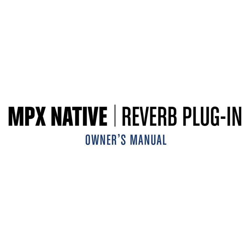 Lexicon MPX NATIVE REVERB PLUG-IN User manual