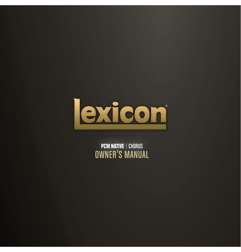Lexicon PCM NATIVE CHORUS User manual