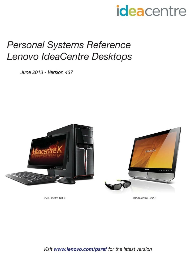 Lenovo IdeaCentre K330 User manual Lenovo IdeaCentre K330 User manual