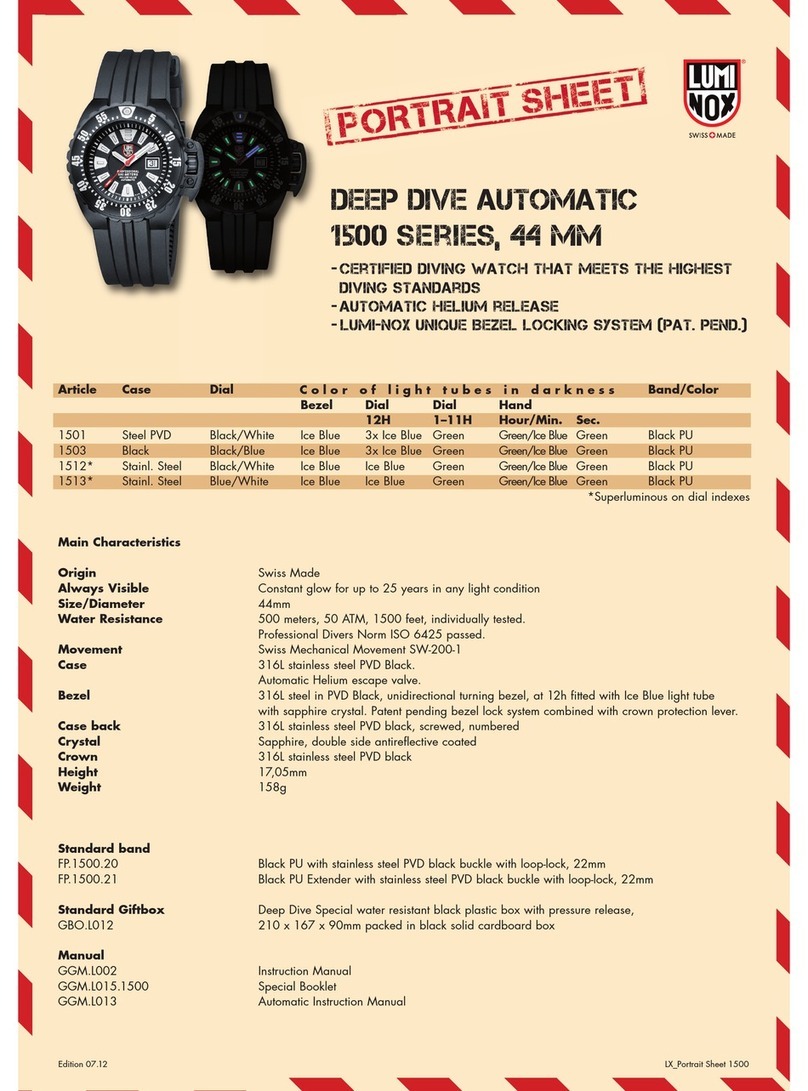 Luminox Deep dive 1500 series User manual