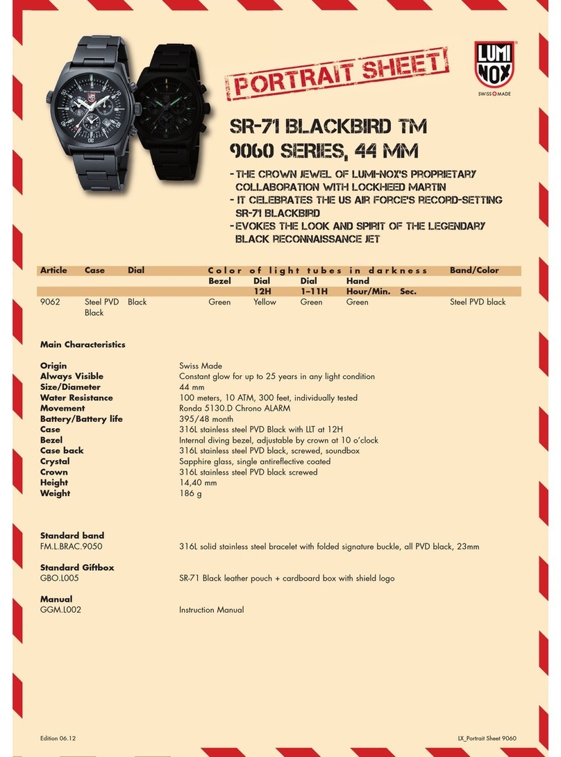 Luminox SR-71 BLACKBIRD 9060 SERIES User manual