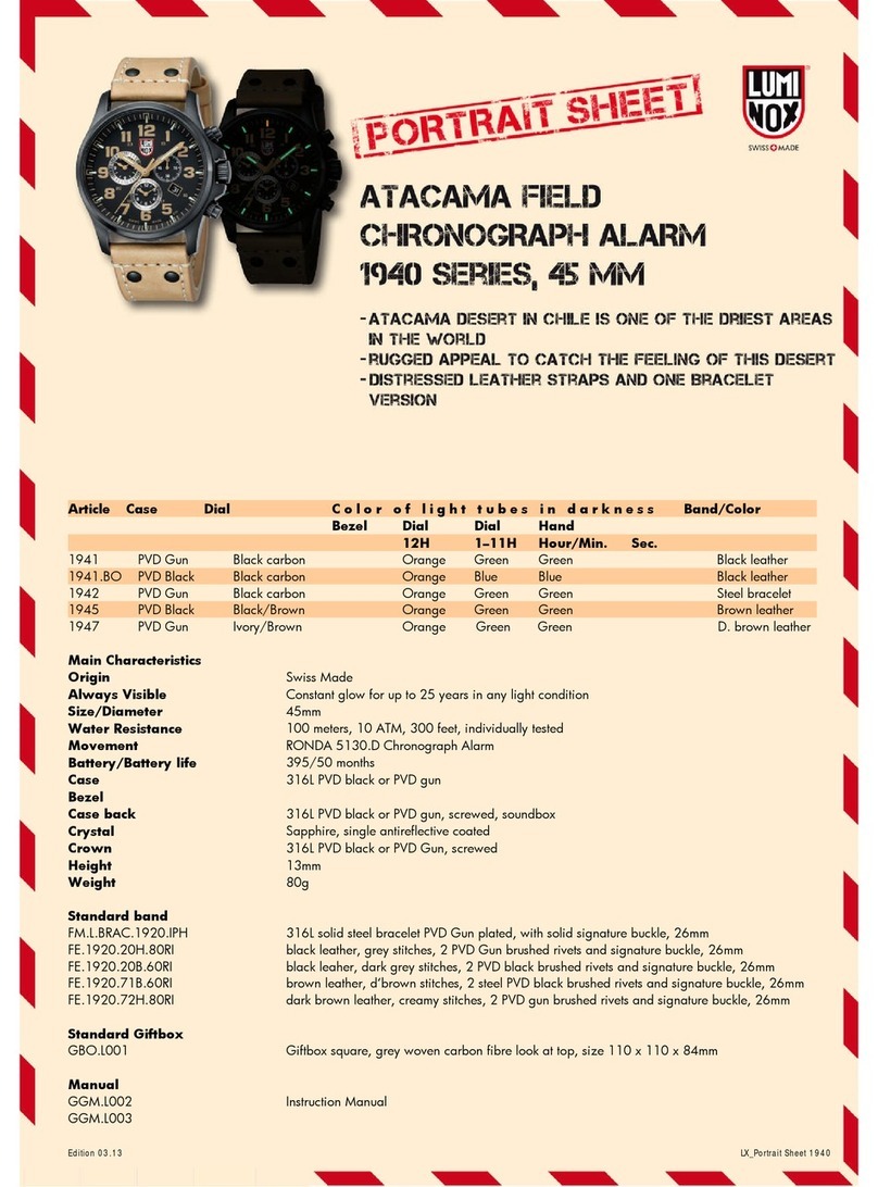 Luminox Atacama field 1940 series User manual