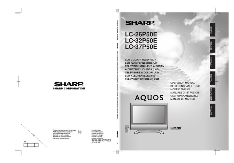 Sharp AQUOS LC-26P50E User manual