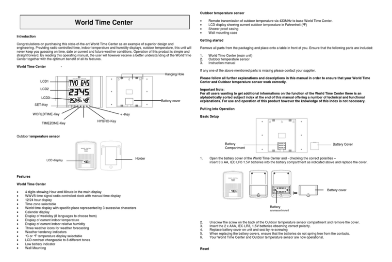 La Crosse Technology WS-7098U operating manual La Crosse Technology WS-7098U operating manual