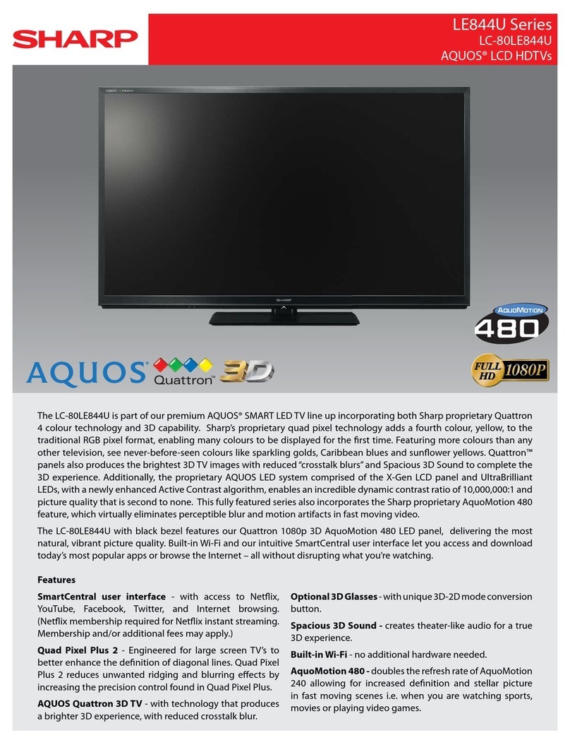 Sharp AQUOS LC-80LE844U User manual