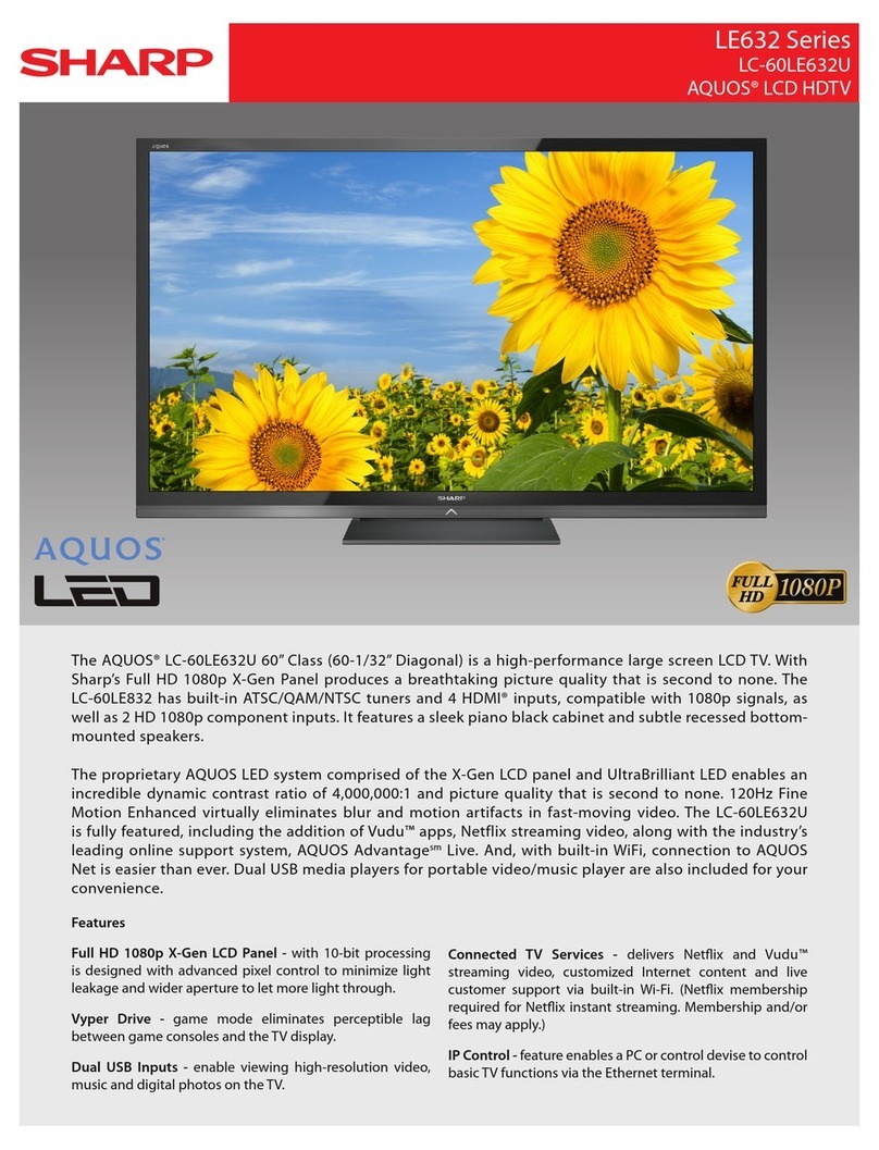 Sharp AQUOS LC-60LE632U User manual