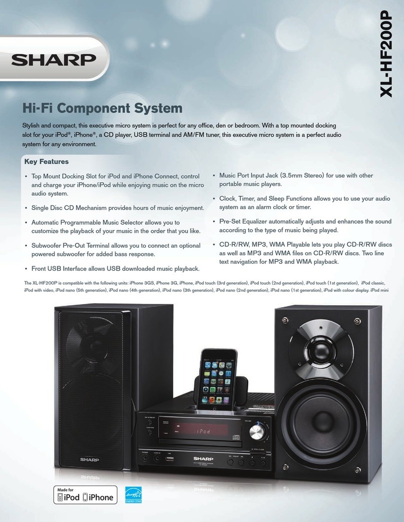 Sharp XL-HF200P Specifications
